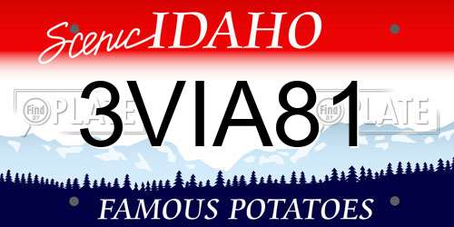 3VIA81 Idaho License Plate