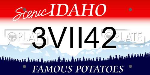 3VII42 Idaho License Plate