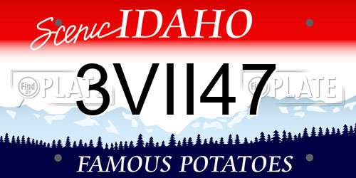 3VII47 Idaho License Plate