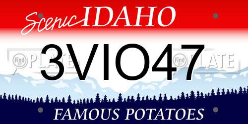 3VIO47 Idaho License Plate