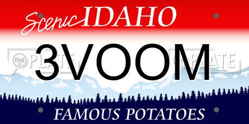 3VOOM Idaho License Plate