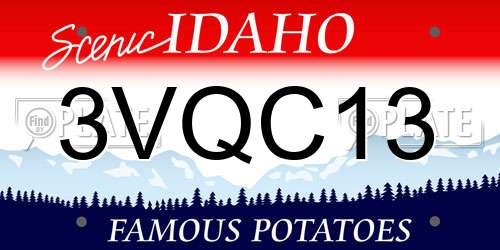 3VQC13 Idaho License Plate