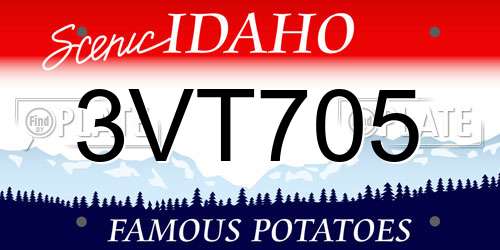 3VT705 Idaho License Plate