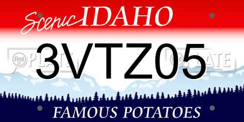 3VTZ05 Idaho License Plate