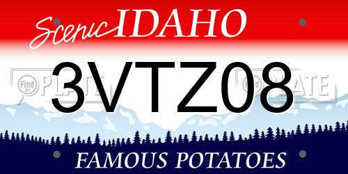 3VTZ08 Idaho License Plate