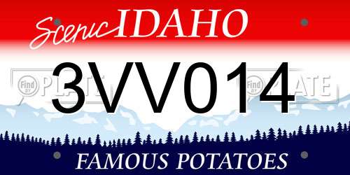 3VV014 Idaho License Plate