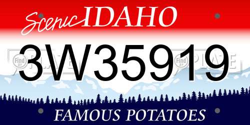 3W35919 Idaho License Plate