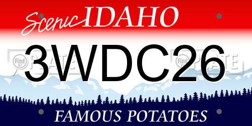 3WDC26 Idaho License Plate