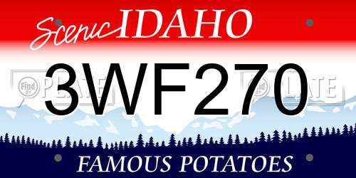 3WF270 Idaho License Plate