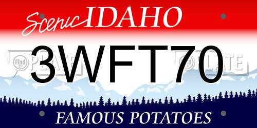3WFT70 Idaho License Plate