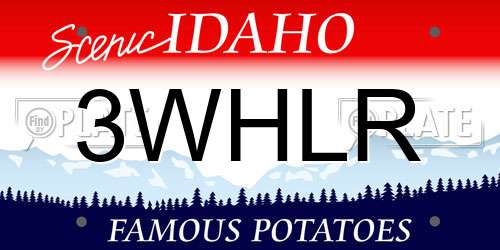 3WHLR Idaho License Plate