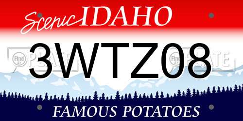 3WTZ08 Idaho License Plate