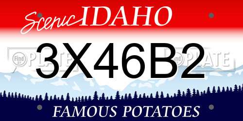 3X46B2 Idaho License Plate