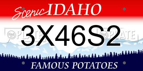 3X46S2 Idaho License Plate