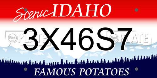 3X46S7 Idaho License Plate