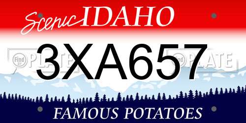 3XA657 Idaho License Plate