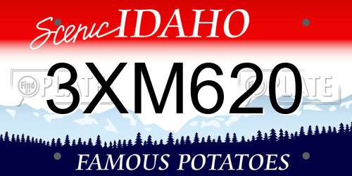 3XM620 Idaho License Plate