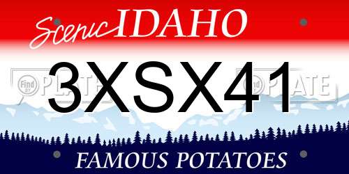 3XSX41 Idaho License Plate