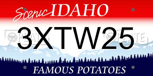 3XTW25 Idaho License Plate