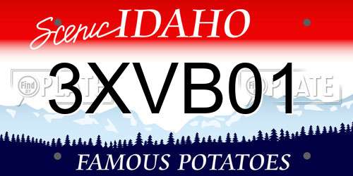 3XVB01 Idaho License Plate