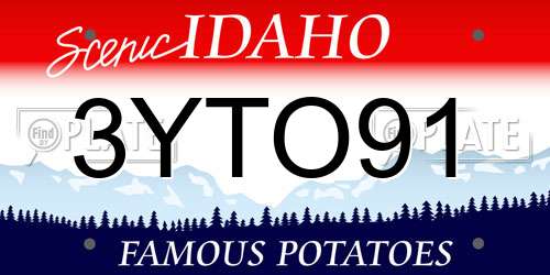 3YTO91 Idaho License Plate