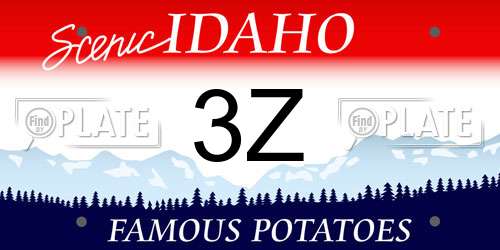 3Z Idaho License Plate