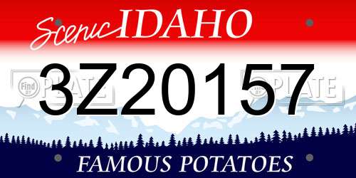 3Z20157 Idaho License Plate