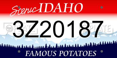 3Z20187 Idaho License Plate