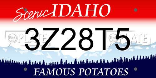 3Z28T5 Idaho License Plate