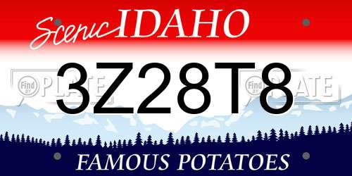 3Z28T8 Idaho License Plate