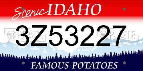 3Z53227 Idaho License Plate