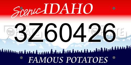 3Z60426 Idaho License Plate