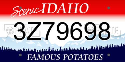 3Z79698 Idaho License Plate