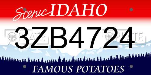 3ZB4724 Idaho License Plate