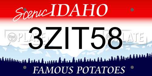 3ZIT58 Idaho License Plate