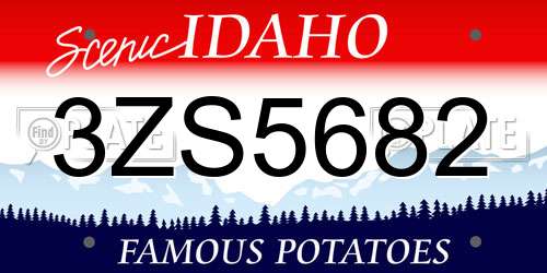 3ZS5682 Idaho License Plate