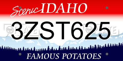 3ZST625 Idaho License Plate