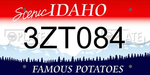 3ZT084 Idaho License Plate