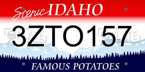 3ZTO157 Idaho License Plate