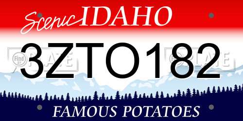 3ZTO182 Idaho License Plate