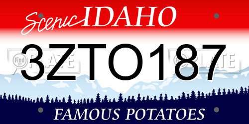 3ZTO187 Idaho License Plate