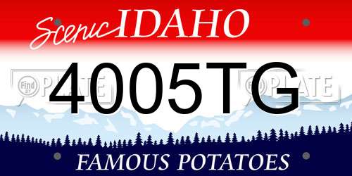 4005TG Idaho License Plate
