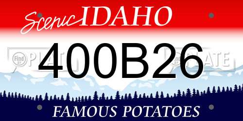 400B26 Idaho License Plate
