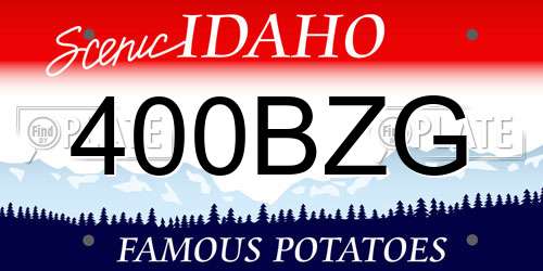 400BZG Idaho License Plate