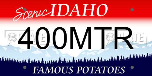 400MTR Idaho License Plate