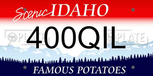 400QIL Idaho License Plate