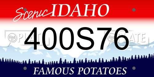 400S76 Idaho License Plate