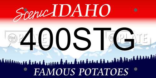 400STG Idaho License Plate
