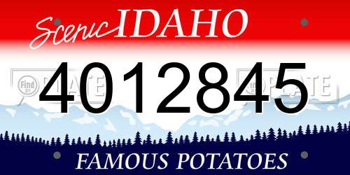 4012845 Idaho License Plate