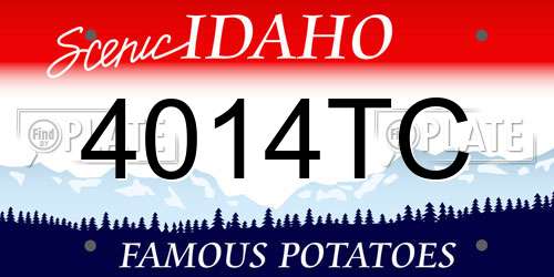 4014TC Idaho License Plate